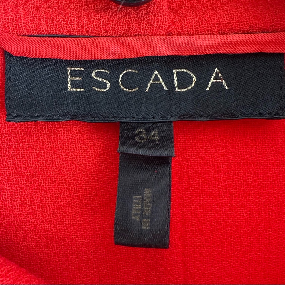 EUC ESCADA Red Wool Set Blazer Jacket and Pants - Picture 8 of 15